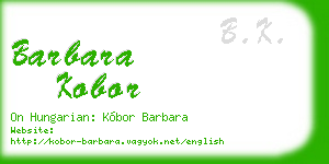 barbara kobor business card