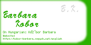 barbara kobor business card